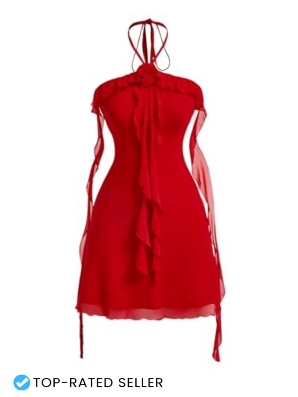 Halter Strapless Bodycon Mini Dress Sleeveless Backless Ruffle Club